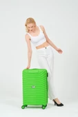 Keo-Plus Yeşil Orta Boy Silikon Kırılmaz Pp Valiz - 7