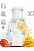 Tilbe Home Vegetable Grinder Pro Öğütücü Dilimleyici Kollu Rende 3 Çelik Bıçaklı Sebze Doğrayıcı Mutfak RobotuVegetable - 1