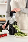 Tilbe Home Vegetable Grinder Pro Öğütücü Dilimleyici Kollu Rende 3 Çelik Bıçaklı Sebze Doğrayıcı Mutfak RobotuVegetable - 5