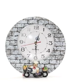 Duvara Asmalı Aşcı Tasarımlı Polyester Saat Alk1542 thumbnail 2