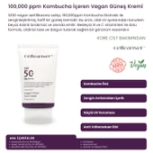 CELLEANSER Vegan Güneş Kremi - 100.000 Ppm Kombucha Içeren Nemlendirici Ve Antioksidan Güneş Kremi - 1