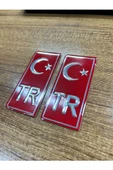 TÜM ARAÇLAR İÇİN PLAKA KIRMIZI TR YAZISI 2Lİ - 3
