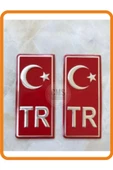 Tr Plaka Krom Sticker 2'li - Türkiye Plaka Krom Stıcker - Türkiye Plakalık Krom - 2
