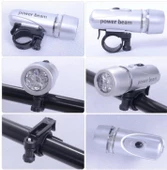 Led Bisiklet Lambası Feneri Ön Far Işık Aydınlatma ( Pil Dahil) Gri Renk - 3