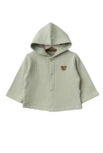 Bebitof Kapüşonlu Bebek Hırka 80153 Mint - 1