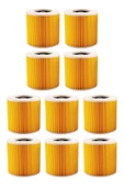 Karcher A 2004 Uyumlu Süpürge Silindirik Filtresi 10 Adet - 1