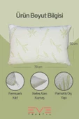 Bamboo Serisi Kılıflı Antialerjik Fermuarlı Yıkanabilir Antialerjik Silikon Elyaf Yastık 50x70cm 800 gr - 3
