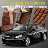 Chevrolet Kahverengi Renk Tay Tüyü Cepli & Terletmez Sırtlı Oto Koltuk Minder Seti - Koltuk Koruma Kılıfı (ÖN & ARKA TAM SET) - 1