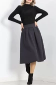 Çift Pileli Kloş Etek Antrasit - 20665.1892. - 7