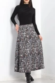 Krep Kumaş Desenli Etek Yılan - 20565.1355. - 2