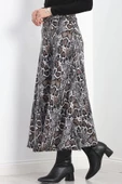 Krep Kumaş Desenli Etek Yılan - 20565.1355. - 3