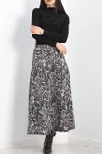 Krep Kumaş Desenli Etek Yılan - 20565.1355. - 6