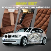 Bmw E87 Kahverengi Renk Tay Tüyü Cepli & Terletmez Sırtlı Oto Koltuk Minder Seti - Koltuk Koruma Kılıfı (ÖN & ARKA TAM SET) - 1