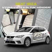 Seat Ibıza Bej Renk Tay Tüyü Cepli & Terletmez Sırtlı Oto Koltuk Minder Seti - Koltuk Koruma Kılıfı (ÖN & ARKA TAM SET) - 1