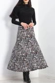 Krep Kumaş Desenli Etek Yılan - 20565.1355. - 4