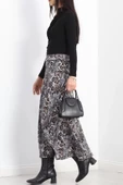 Krep Kumaş Desenli Etek Yılan - 20565.1355. - 7