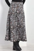 Krep Kumaş Desenli Etek Yılan - 20565.1355. - 1