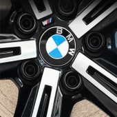 BMW LOGOLU 56 MM 4 ADET  ALÜMİNYUM JANT GÖBEK STICKER thumbnail 4