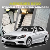 Mercedes E200 Bej Renk Tay Tüyü Cepli & Terletmez Sırtlı Oto Koltuk Minder Seti - Koltuk Koruma Kılıfı (ÖN & ARKA TAM SET) thumbnail 1