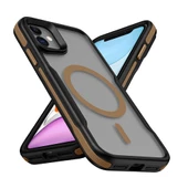 Apple iPhone 11 Kılıf Magsafe Şarj Özellikli Renkli Kenar Airbag Şeritli Redclick Lamer Kapak thumbnail 1