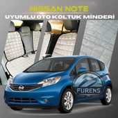Nissan Note Bej Renk Tay Tüyü Cepli & Terletmez Sırtlı Oto Koltuk Minder Seti - Koltuk Koruma Kılıfı (ÖN & ARKA TAM SET) - 1