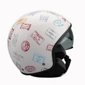 Sway 710 Açık Güneş Gözlüklü Motosiklet Ve Scooter Kaskı XXL Beden Damga Desenli thumbnail 3