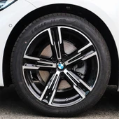 BMW LOGOLU 56 MM 4 ADET  ALÜMİNYUM JANT GÖBEK STICKER thumbnail 2