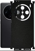 Vivo X100 Pro ile Uyumlu Deri Desenli Siyah Arka Kaplama - 1