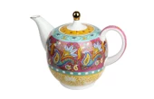 Lucky Art Eliana Bone China Desenli Porselen Çaydanlık 1300 ml LYHD 597 - 1