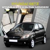 Hyundai Getz Bej Renk Tay Tüyü Cepli & Terletmez Sırtlı Oto Koltuk Minder Seti - Koltuk Koruma Kılıfı (ÖN & ARKA TAM SET) thumbnail 1
