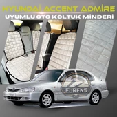 Hyunda Accent Admire Bej Renk Tay Tüyü Cepli & Terletmez Sırtlı Oto Koltuk Minder Seti - Koltuk Koruma Kılıfı (ÖN & ARKA TAM SET) thumbnail 1