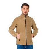 Şensel, Erkek Polar Mont, Bej -99E411- Cepli,Fermuarlı,Outdoor - 1