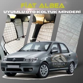 Fiat Albea Bej Renk Tay Tüyü Cepli & Terletmez Sırtlı Oto Koltuk Minder Seti - Koltuk Koruma Kılıfı (ÖN & ARKA TAM SET) thumbnail 1