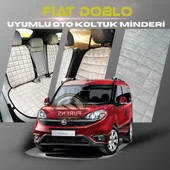 Fiat Doblo Bej Renk Tay Tüyü Cepli & Terletmez Sırtlı Oto Koltuk Minder Seti - Koltuk Koruma Kılıfı (ÖN & ARKA TAM SET) - 1