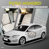 Ford Mondeo Bej Renk Tay Tüyü Cepli & Terletmez Sırtlı Oto Koltuk Minder Seti - Koltuk Koruma Kılıfı (ÖN & ARKA TAM SET) thumbnail 1