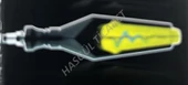 Hsgl Motorsiklet Led Yıldırım Sarı Sinyal  Model Kayar aks 08 05 İkili su gecirmez - 4