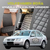 Volksvogen Bora Antrasit Renk Tay Tüyü Cepli & Terletmez Sırtlı Oto Koltuk Minder Seti - Koltuk Koruma Kılıfı (ÖN & ARKA TAM SET) thumbnail 1