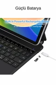 iPad Pro 11 2024 Uyumlu Magic Style Manyetik Yapışmalı Klavyeli Tablet Kılıfı thumbnail 5