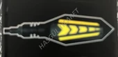Hsgl Motorsiklet Led OK Desen Sarı Sinyal Kayar Led  Model Aks 08 07 İkili su gecirmez - 2