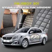 Peugeot 301 Antrasit Renk Tay Tüyü Cepli & Terletmez Sırtlı Oto Koltuk Minder Seti - Koltuk Koruma Kılıfı (ÖN & ARKA TAM SET) thumbnail 1