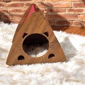 ED PET DİZAYN EFES Kedi Köpek Evi . Şık Tasarım Atlantik Çam - 1
