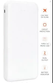 SnapMax SNP-3000 Beyaz 10.000 mah Powerbank 2x USB Çıkışlı 1 Type-C ve 1 Micro Girişli - 1
