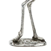 Polyester Mercanlı Gümüş Devekuşu Obje Dekor 28cm - 4