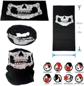 Nessiworld Siyah Renk Dikişsiz Çok Fonksiyonlu Çene Kafatası Yüz Maskesi Baf Buff Bandana Boyunluk Bileklik - 8