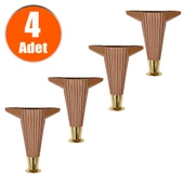 Mobilya Kanepe Masa Sehpa Ayağı Baza Ayakları Kahverengi 15 Cm (4 ADET) - 1