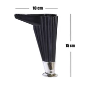 Mobilya Kanepe Masa Sehpa Ayağı Baza Ayak Siyah 15 Cm (4 ADET) - Masa Ayakları - Tek Ebat thumbnail 3