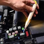 Profesyonel 12v Araç Oto Araba Kontrol Test Kalemi Timsah Ağızlı Elektrik Kalemi Gold - 3
