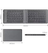 Hiking P15 Tablet 10.1" Uyumlu Kablosuz Bluetooth Şarjlı Katlanır Klavye thumbnail 3