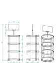 Plastik Kolay Kurulum Ürün Teşhir Standı Oval Plastik Stand - 6