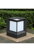Beyaz Işık Ampullü Set Üstü Kare Küp Bahçe Aydınlatma Armatürü thumbnail 7